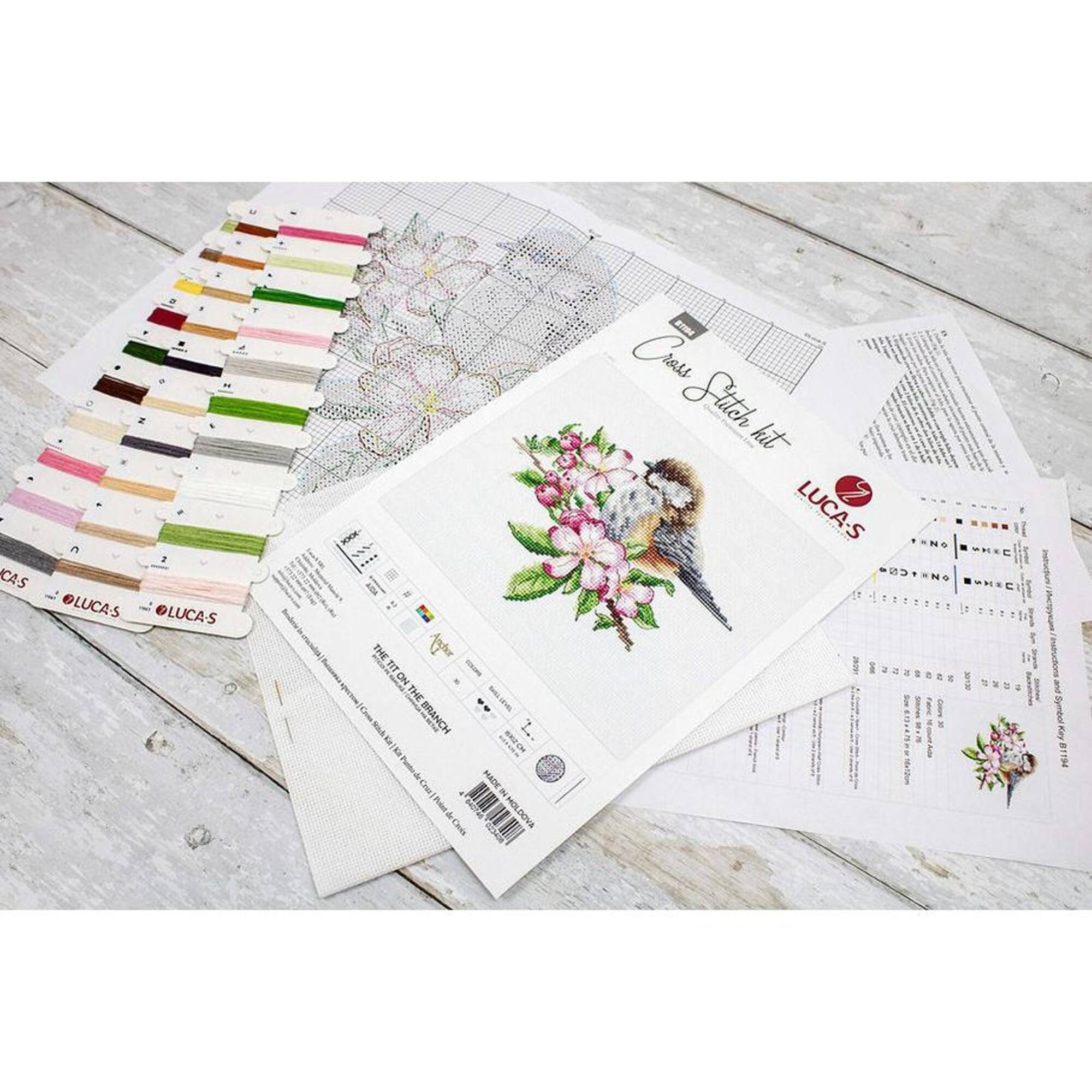 Luca-s The Tit On The Branch Counted Cross Stitch Kit